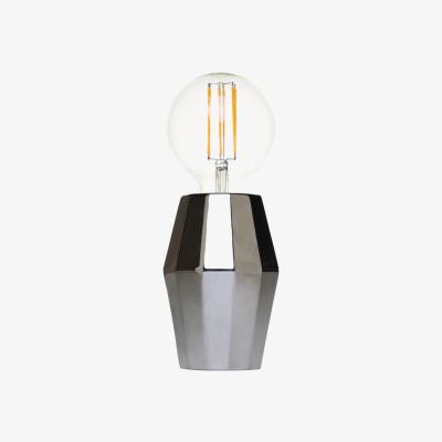 BHS.com Elm Geometric Base Table Lamp, Silver