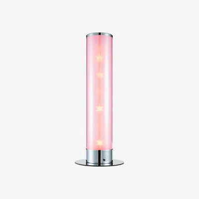 BHS.com Glow Galaxy Colour Changing LED Cylinder Table Lamp, Chrome