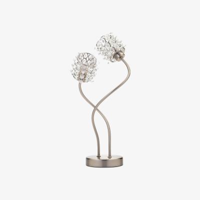 BHS.com Julianne Crystal Cylinder Table Lamp, Satin Nickel