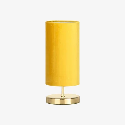 BHS.com Taylor Velvet Table Lamp, Ochre and Brass
