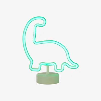 BHS.com Glow Dinosaur Neon Table Lamp, Green