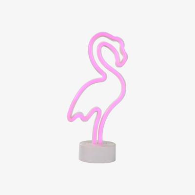 BHS.com Glow Flamingo Neon Table Lamp, Pink