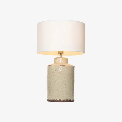 BHS.com Kai Ceramic Table Lamp with White Shade, Ivory