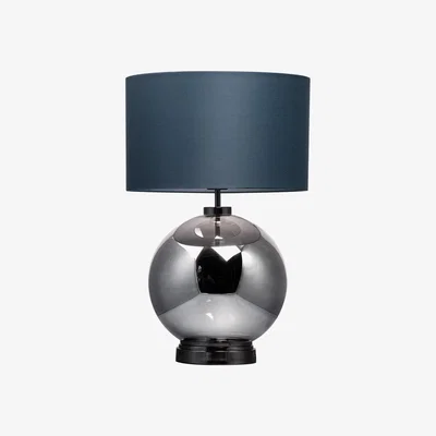 BHS.com Metro Smoke Glass Sphere Table Lamp, Black Nickel and Dark Grey