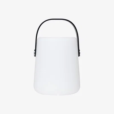 BHS.com Indus LED Rechargeable Opal Lantern Style Outdoor Table Lamp, White