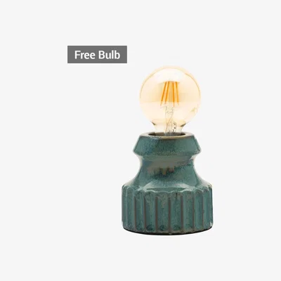 BHS.com Tizzo Retro Vessel Table Lamp with 95mm Bulb, Teal