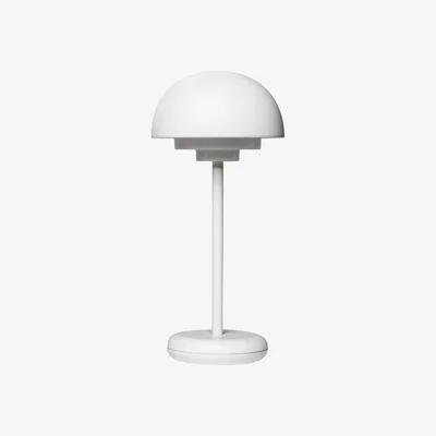 BHS.com Apus LED Rechargeable Outdoor Mushroom Table Lamp, White