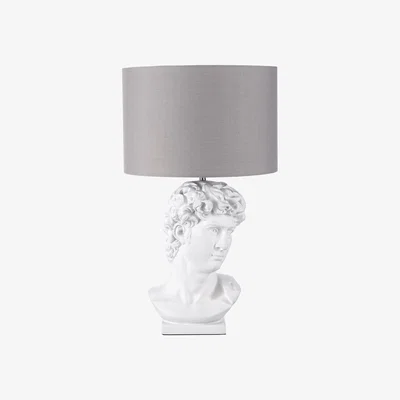 BHS.com Frank Bust Table Lamp, White