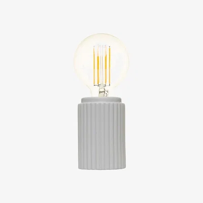 BHS.com Fir Ribbed Base Table Lamp, Grey