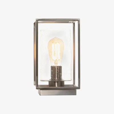 BHS.com Hardy Cage Table Lamp with Bubble Glass Shade, Satin Nickel
