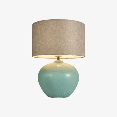 BHS.com Joules Reactive Glaze Ceramic Table Lamp, Green