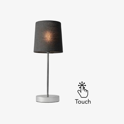 BHS.com Mira Touch Table Lamp with Black Shade, Chrome