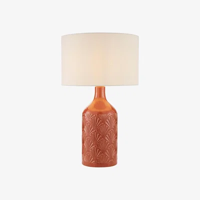 BHS.com Lucy Ceramic Table Lamp, Terracotta and White