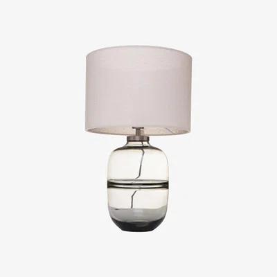 BHS.com Maple Clear Glass Table Lamp with Shade, Smoke