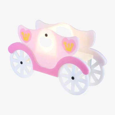 BHS.com Glow Princess Carriage LED Table Lamp, Pink & White