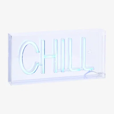 BHS.com Glow LED Chill Acrylic Neon Style Light Box, Blue