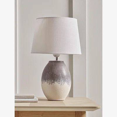 Cox and Cox Blue Dipped Glaze Table Lamp