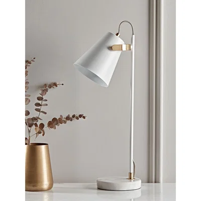 Cox and Cox Marble White Desk Lamp
