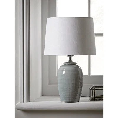Cox and Cox Ribbed Crackle Glaze Table Lamp