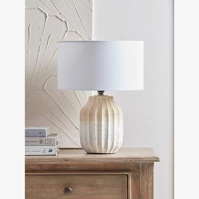 Cox and Cox Two Tone Textured Table Lamp