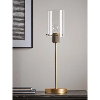 Cox and Cox Brass Stem Table Lamp