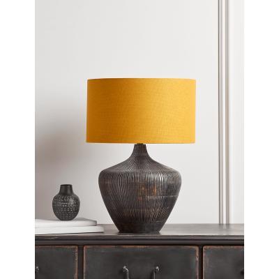 Cox and Cox Mango Wood & Mustard Table Lamp