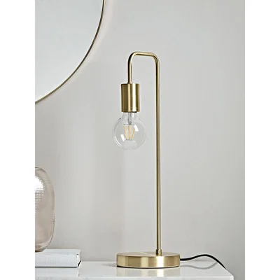 Cox and Cox Brass Open Bulb Desk Lamp