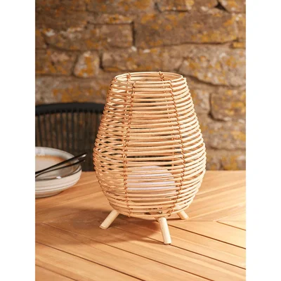 Cox and Cox NEW Indoor Outdoor Faux Rattan Table Lamp