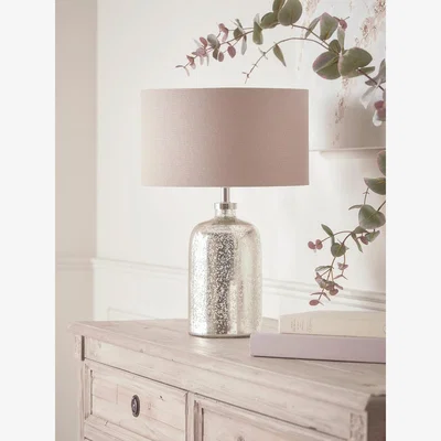 Cox and Cox Aria Clear Glass Table Lamp - Small