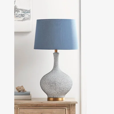 Cox and Cox NEW Blue Speckled Table Lamp