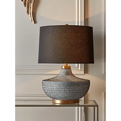 Cox and Cox Monochrome Speckled Table Lamp
