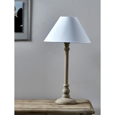 Cox and Cox Turned Taupe Bedside Lamp