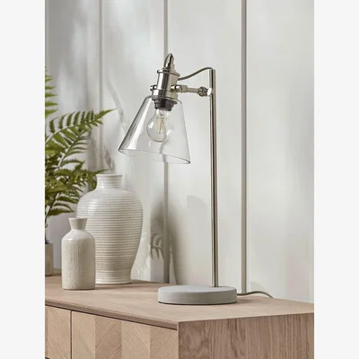 Cox and Cox Glass & Concrete Table Lamp