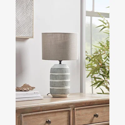 Cox and Cox Etched Table Lamp