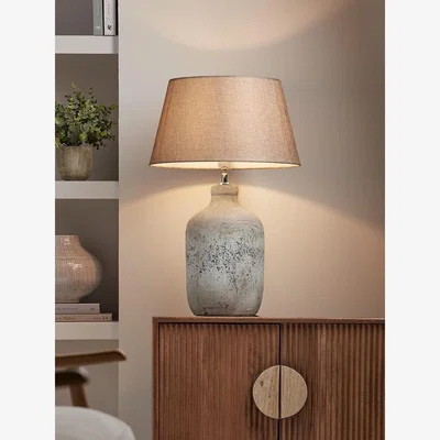 Cox and Cox Textured Concrete Effect Table lamp