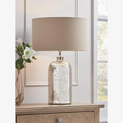 Cox and Cox Aria Mercuried Glass Table Lamp - Large