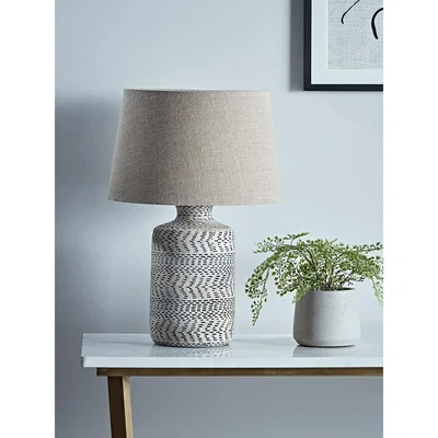 Cox and Cox Textured Chevron Lamp