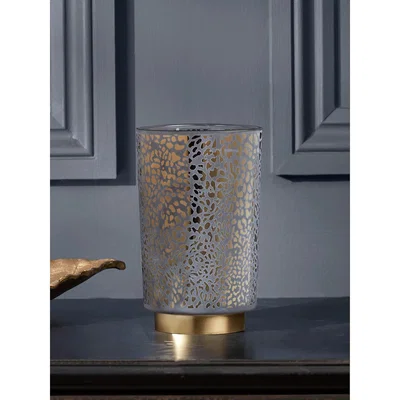 Cox and Cox Golden Leopard LED Lantern