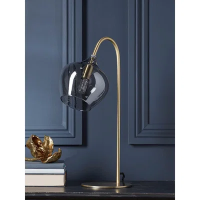 Cox and Cox Bell Glass Table Lamp - Brass