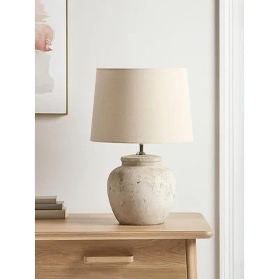 Cox and Cox Textured Cement Table Lamp