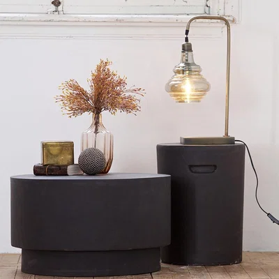 Cuckooland Obvious Glass Table Lamp in Antique Brass by BePureHome