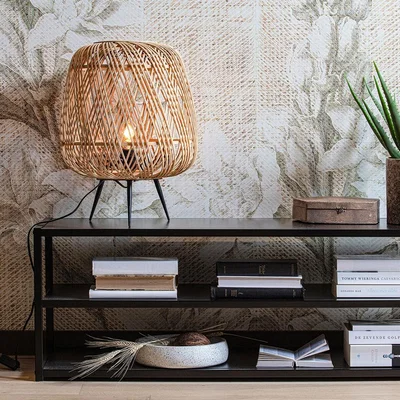Cuckooland Woood Moza Bamboo Table Lamp