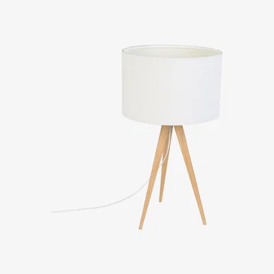 Cuckooland Zuiver Tripod Wood Table Lamp - White
