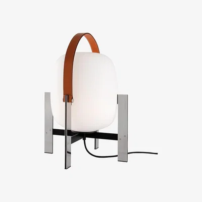 The Conran Shop Cesta Table Lamp in Metálica & Leather