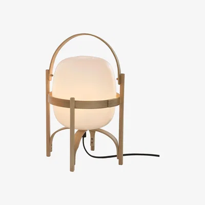 The Conran Shop Cestita Table Lamp in Opal & Pine