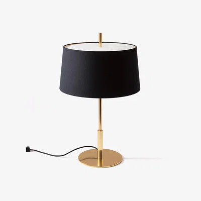 The Conran Shop Diana Menor Table Light Brass Base Black Shade