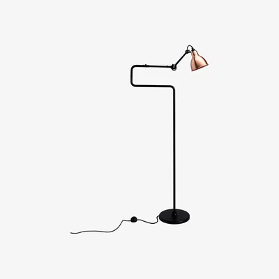 The Conran Shop No.411 Floor Lamp Black Base Copper Shade