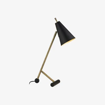 Cult Furniture Gleeson Table Lamp, Matte Black & Brass
