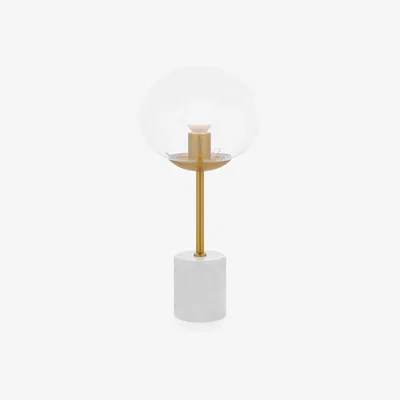 Cult Furniture £30 Off Quinn Table Lamp, White Marble & Brass