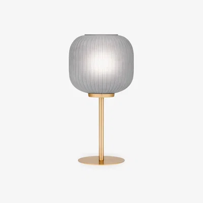Cult Furniture Cordelia Table Lamp, Smoky Grey & Brass
